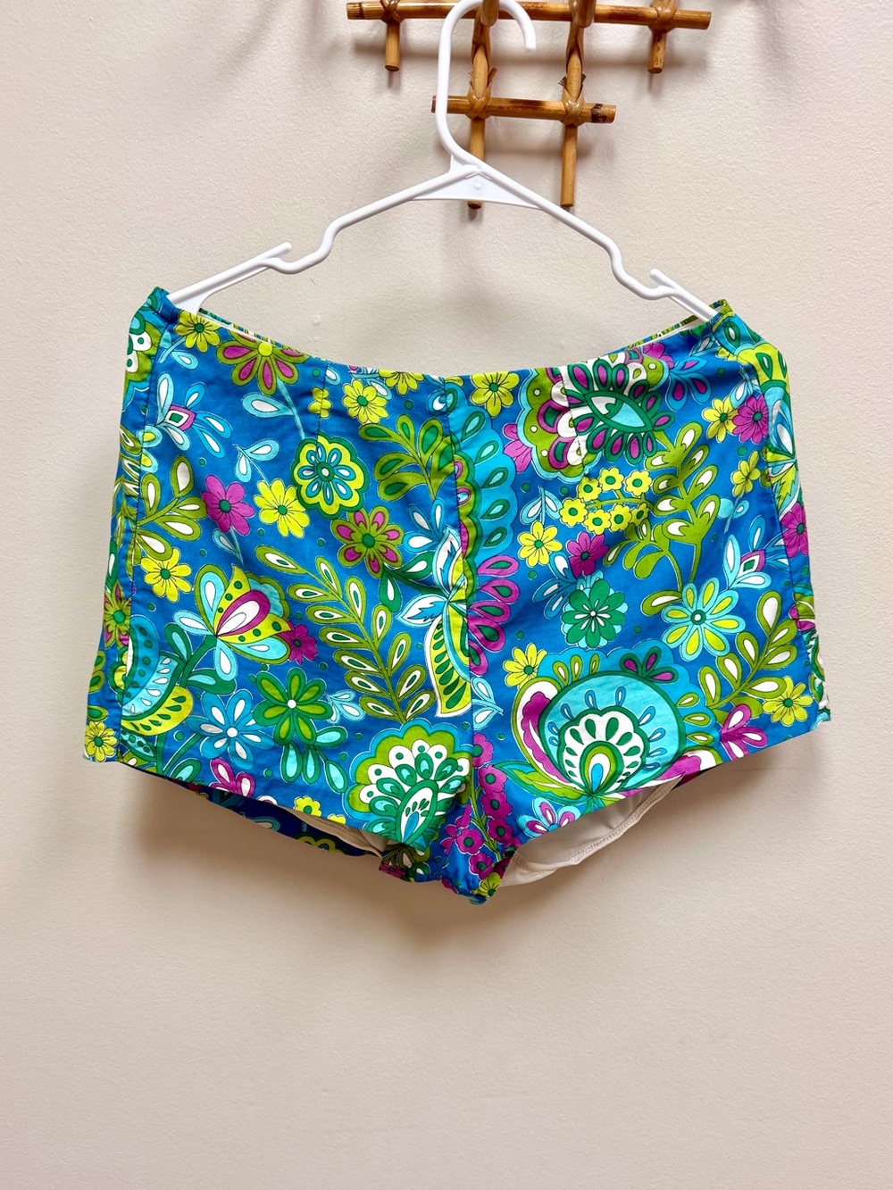 60s Vintage 🌿 Rose Marie Reid Cotton Paisley Flower Power Bikini - Picture 6 of 9